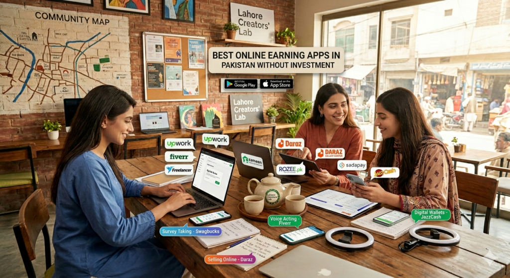 Best Online Earning Apps in Pakistan Without Investment
