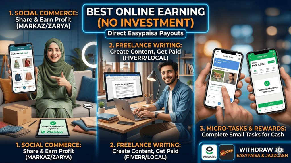 Best Online Earning in Pakistan No Investment (Easypaisa)